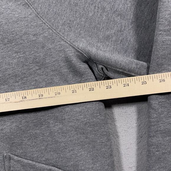 FRAME Gray Hoodie Sweatshirt Women Large Drawstring Pockets Raglan Long Sleeve‎ - Picture 6 of 9